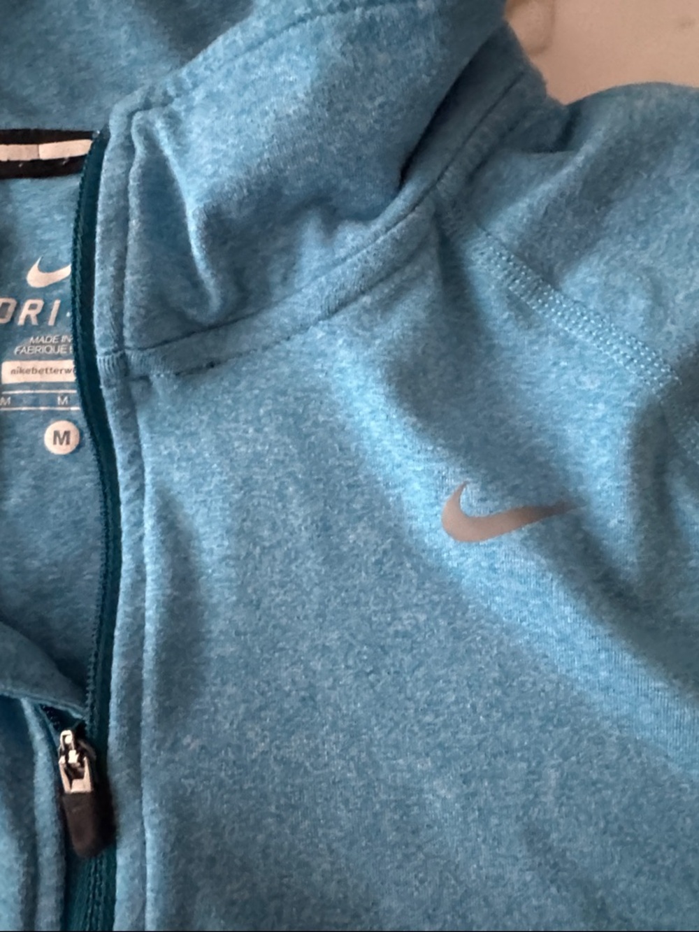 Nike Dri-FIT Blue Heather Running Top - Picture 3 of 9